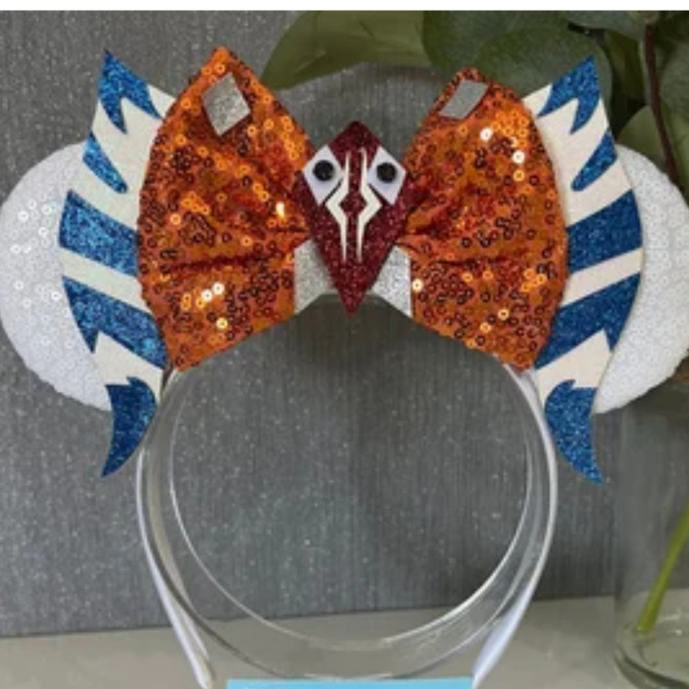 LN Disney Sequin Bow Mickey Ears Headband